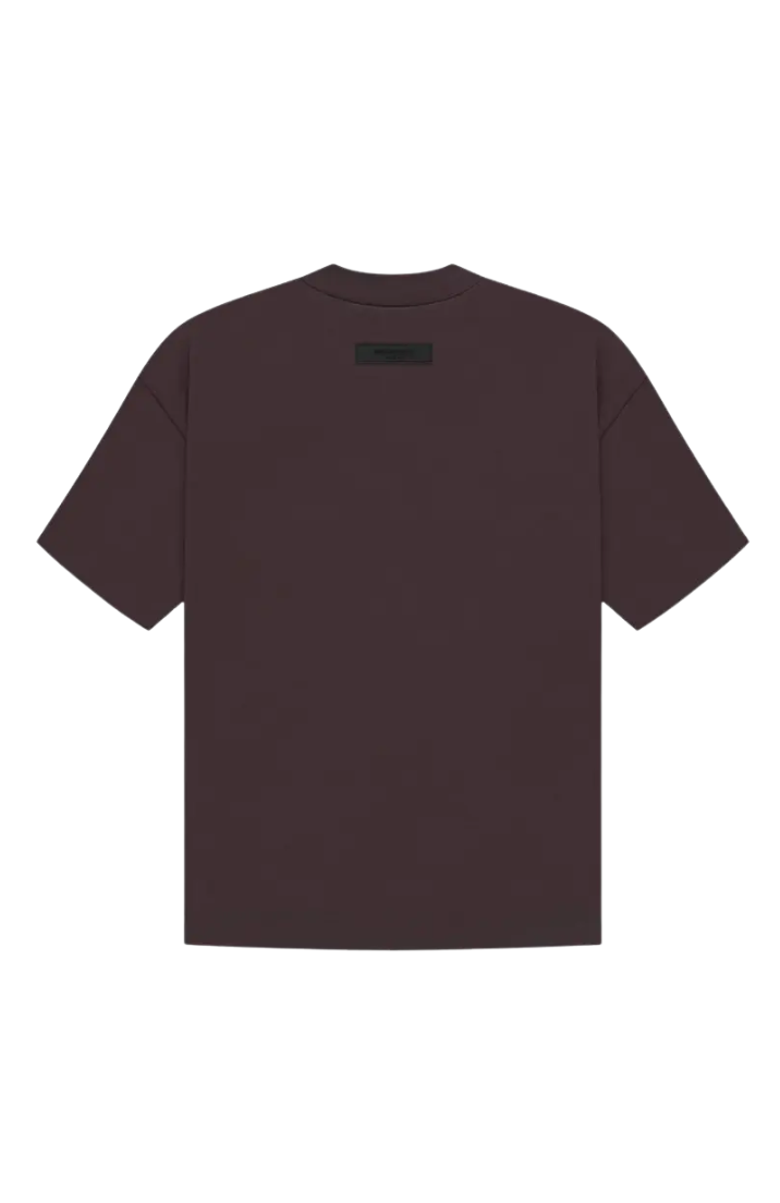 Fear of God Essentials Plum Summer Set t-shirt in plum back view