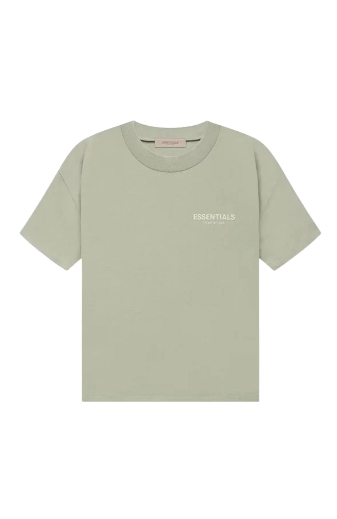 Fear of God Essentials Seafoam Summer Set t-shirt and shorts set in seafoam front view