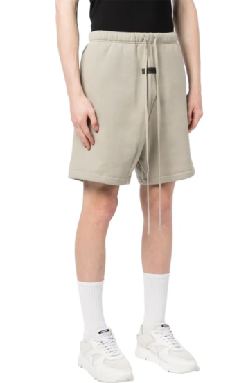 Fear of God Essentials Seal Summer Set shorts in seal worn by model