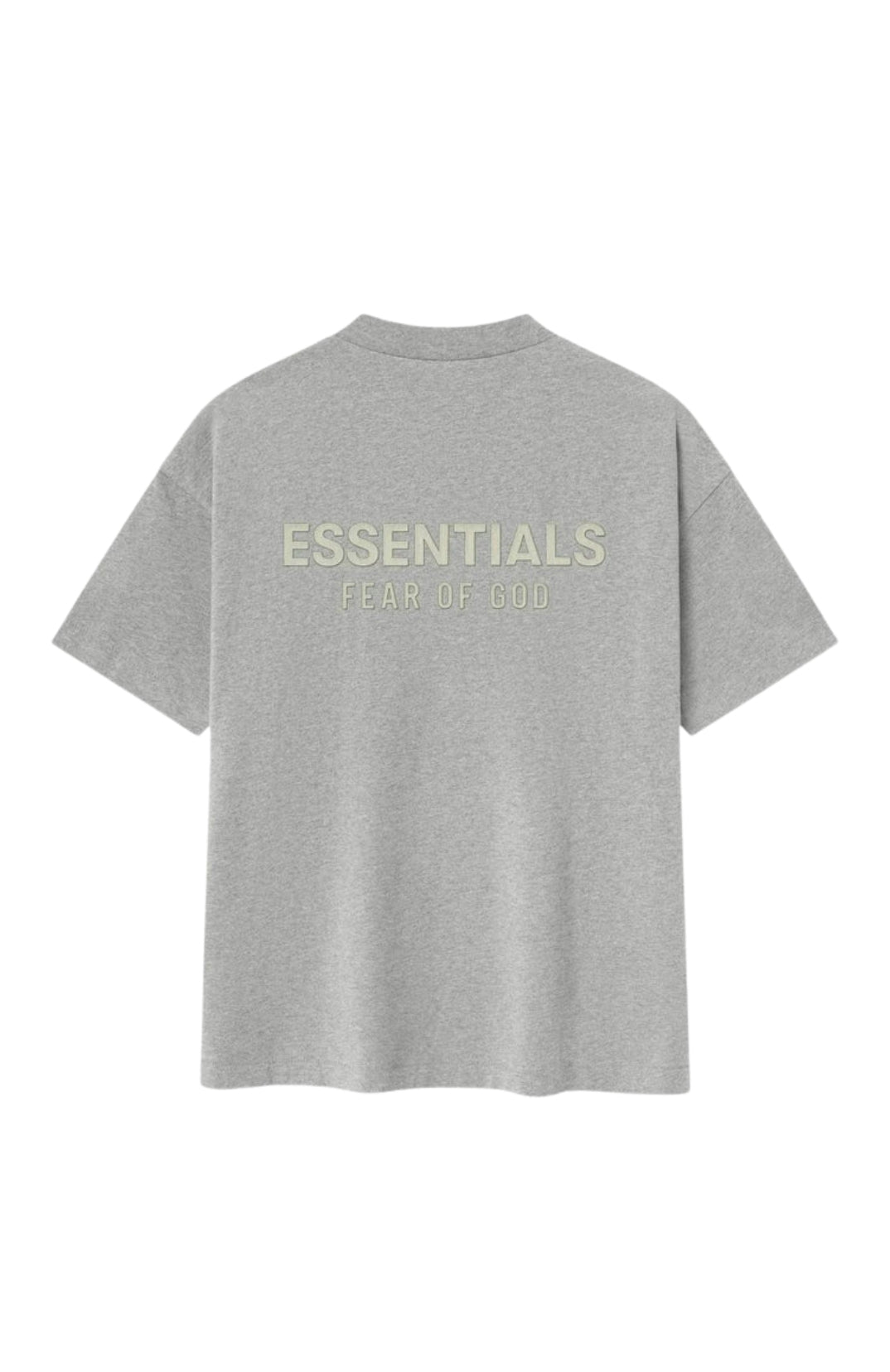 Fear of God Essentials SS25 Concrete Heather Summer t-shirt in concrete heather back view