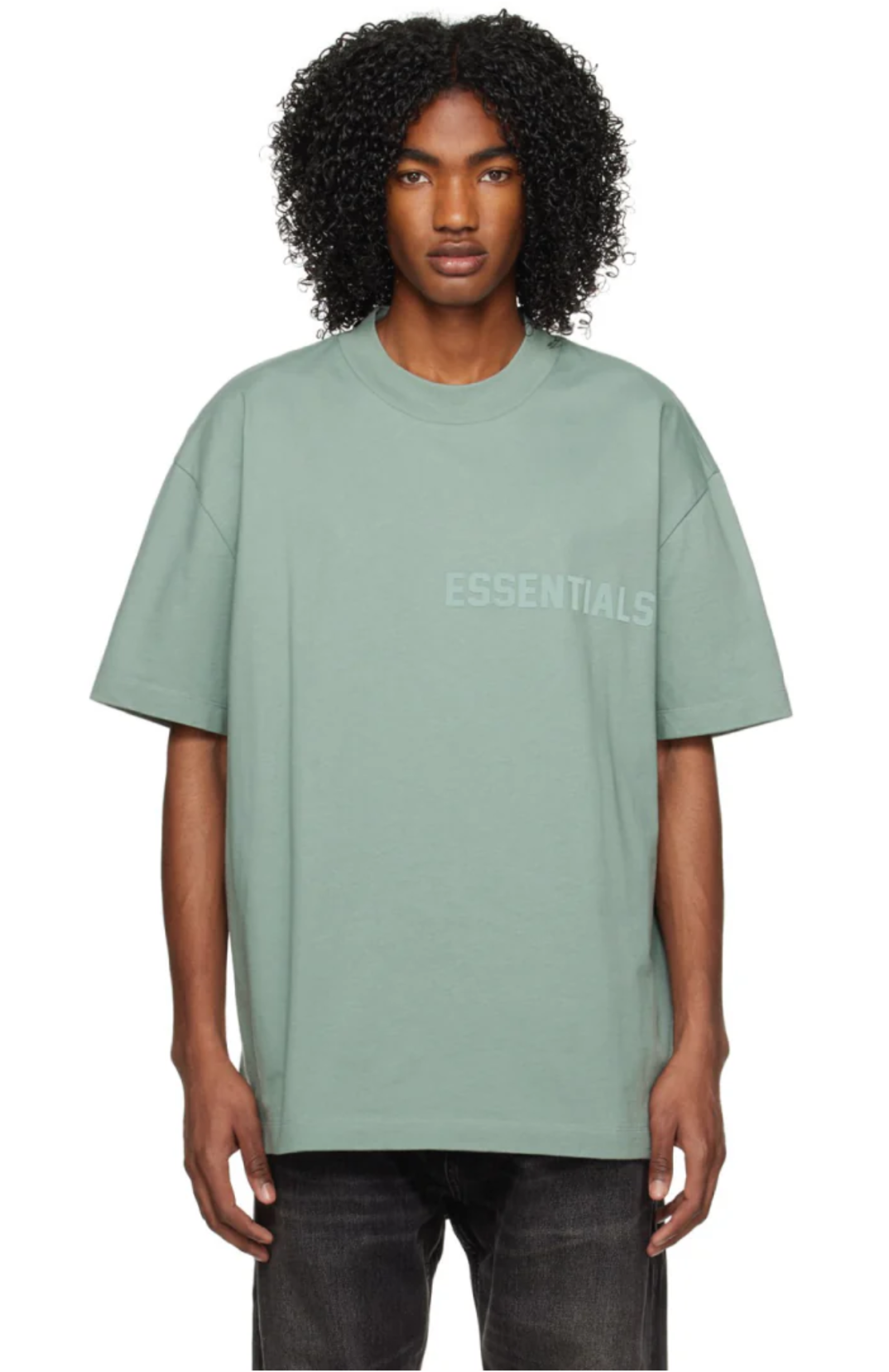Fear of God Essentials Sycamore Summer t-shirt in green front view