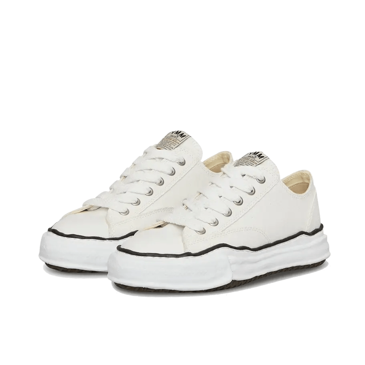 Maison Mihara Yasuhiro Peterson OG Sole Canvas Low White sneaker in white alternate view