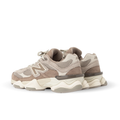 New Balance 9060 sneaker in arid stone mushroom back view