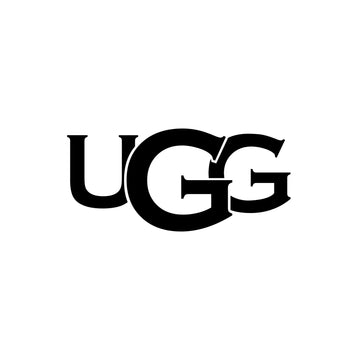 UGG logo in white on black background