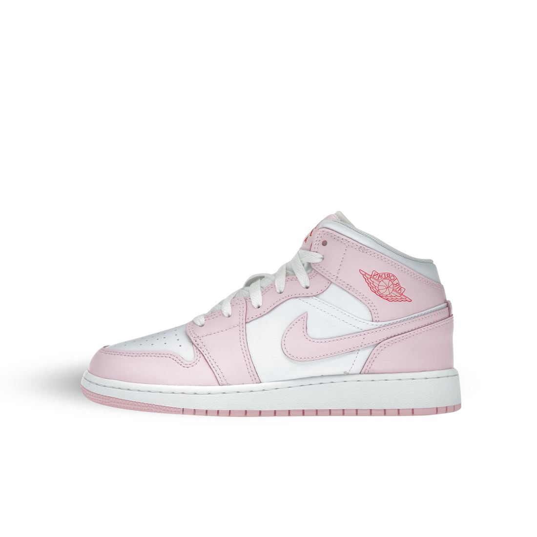 Air Jordan 1 Mid Pink Foam Fire Red - DQ8423-608