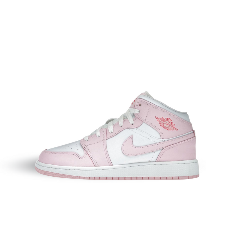 Air Jordan 1 Mid Pink Foam Fire Red - DQ8423-608