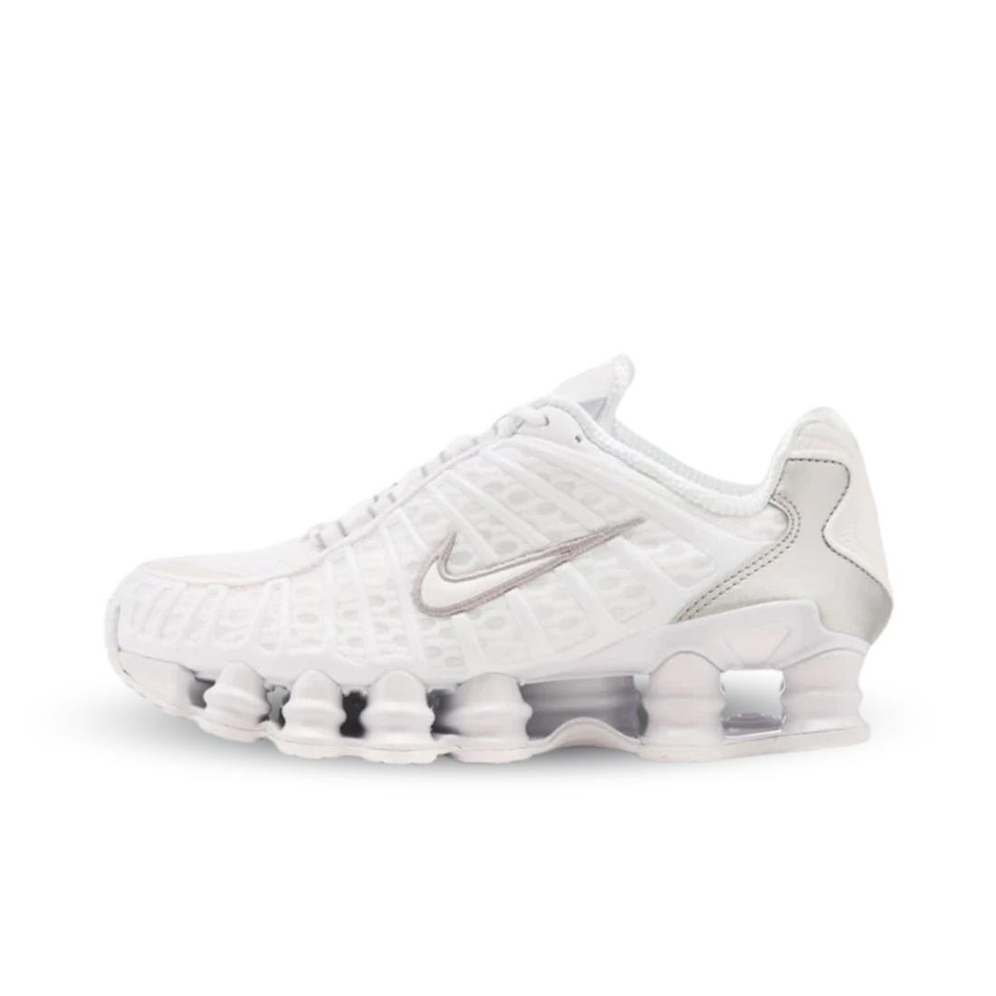 Nike Shox TL White Metallic Silver Max Orange - AR3566-100