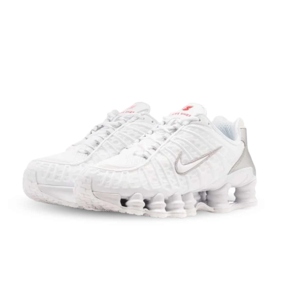 Nike Shox TL White Metallic Silver Max Orange - AR3566-100