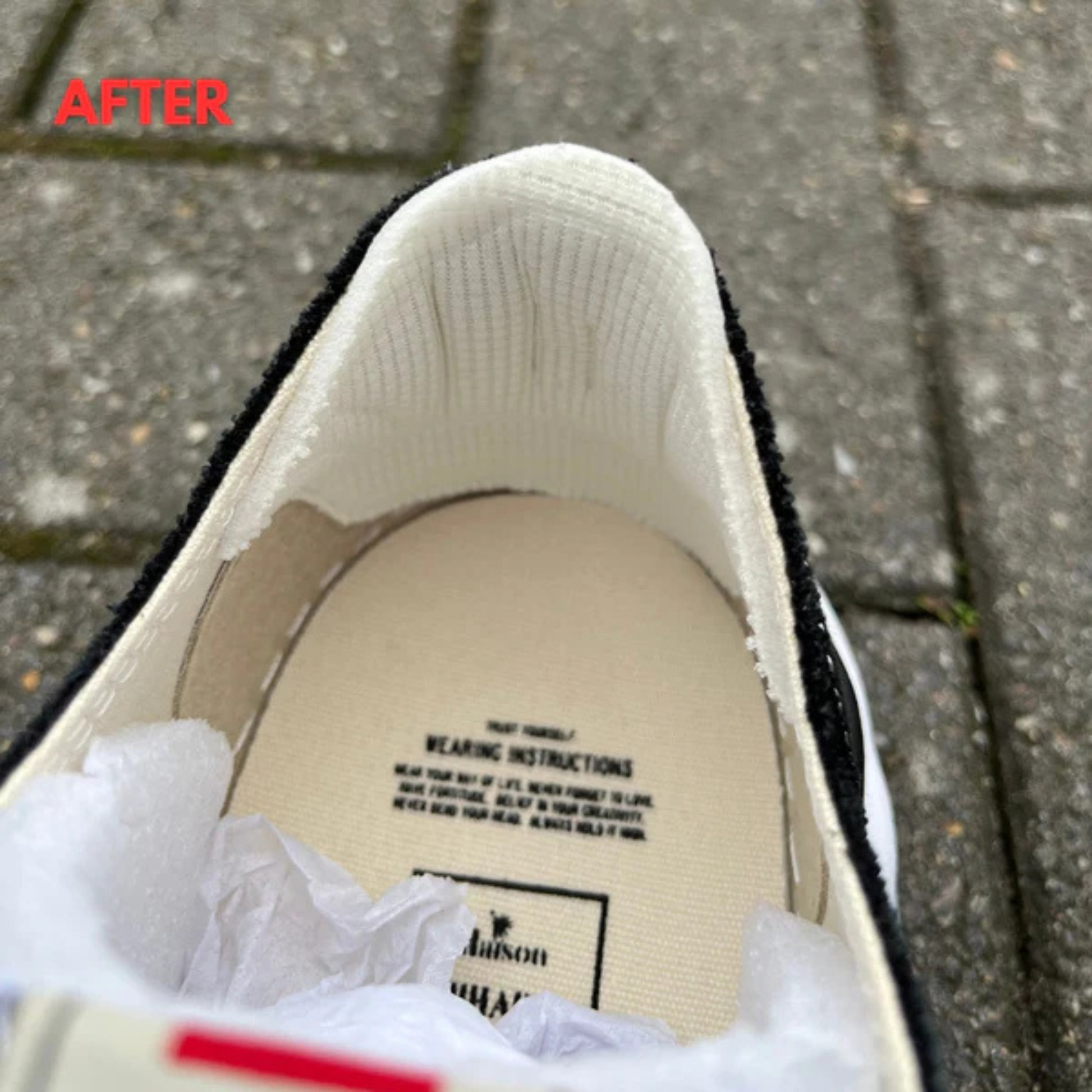 Heelpads Cream detail zelfklevende achterkant
