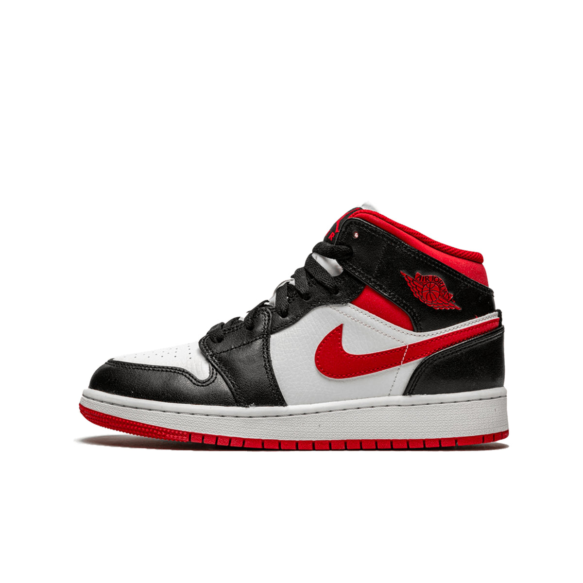 Air Jordan 1 Mid Gym Red Schwarz Weiß (GS)