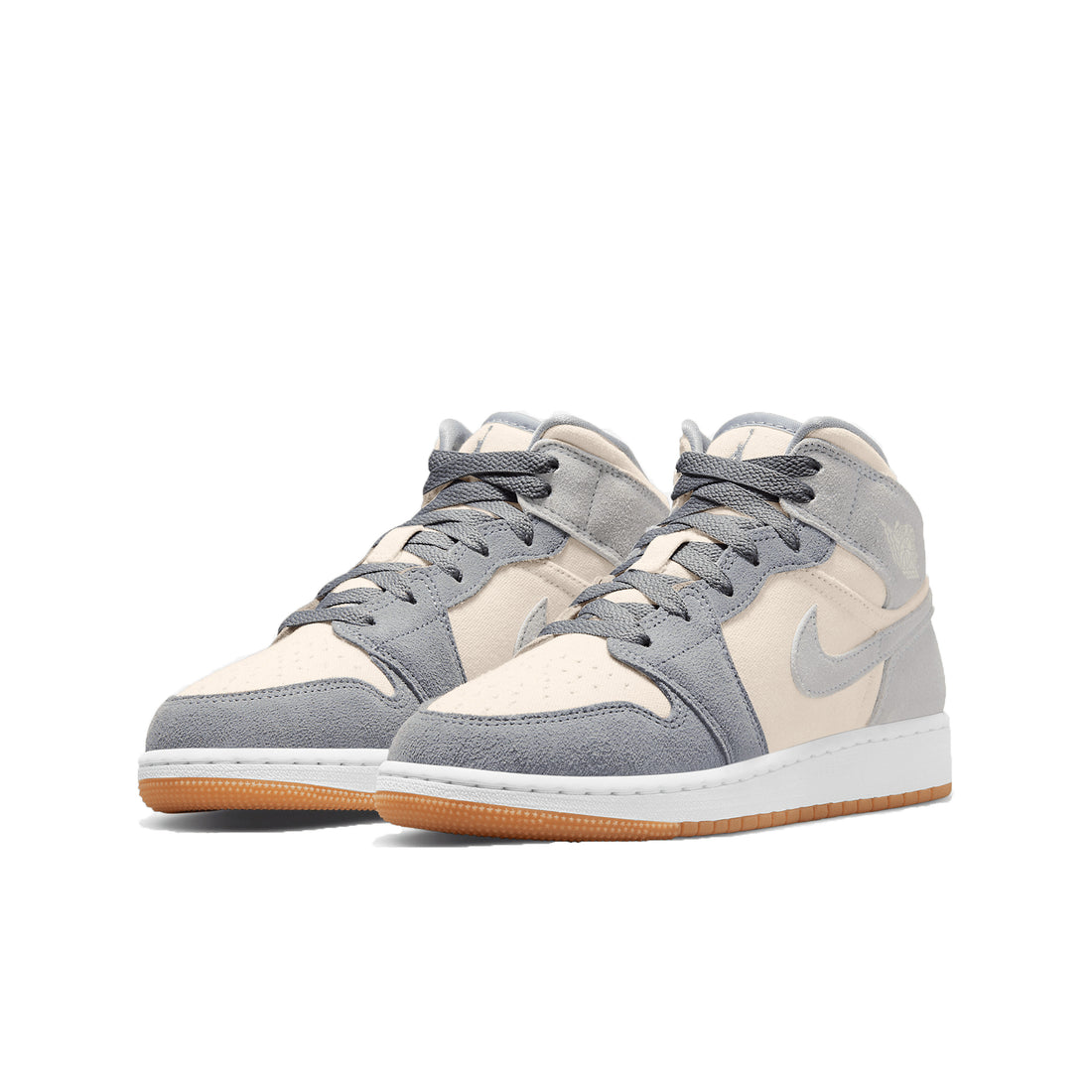 Air Jordan 1 Mid SE Coconut Milk Particle Grey (GS)