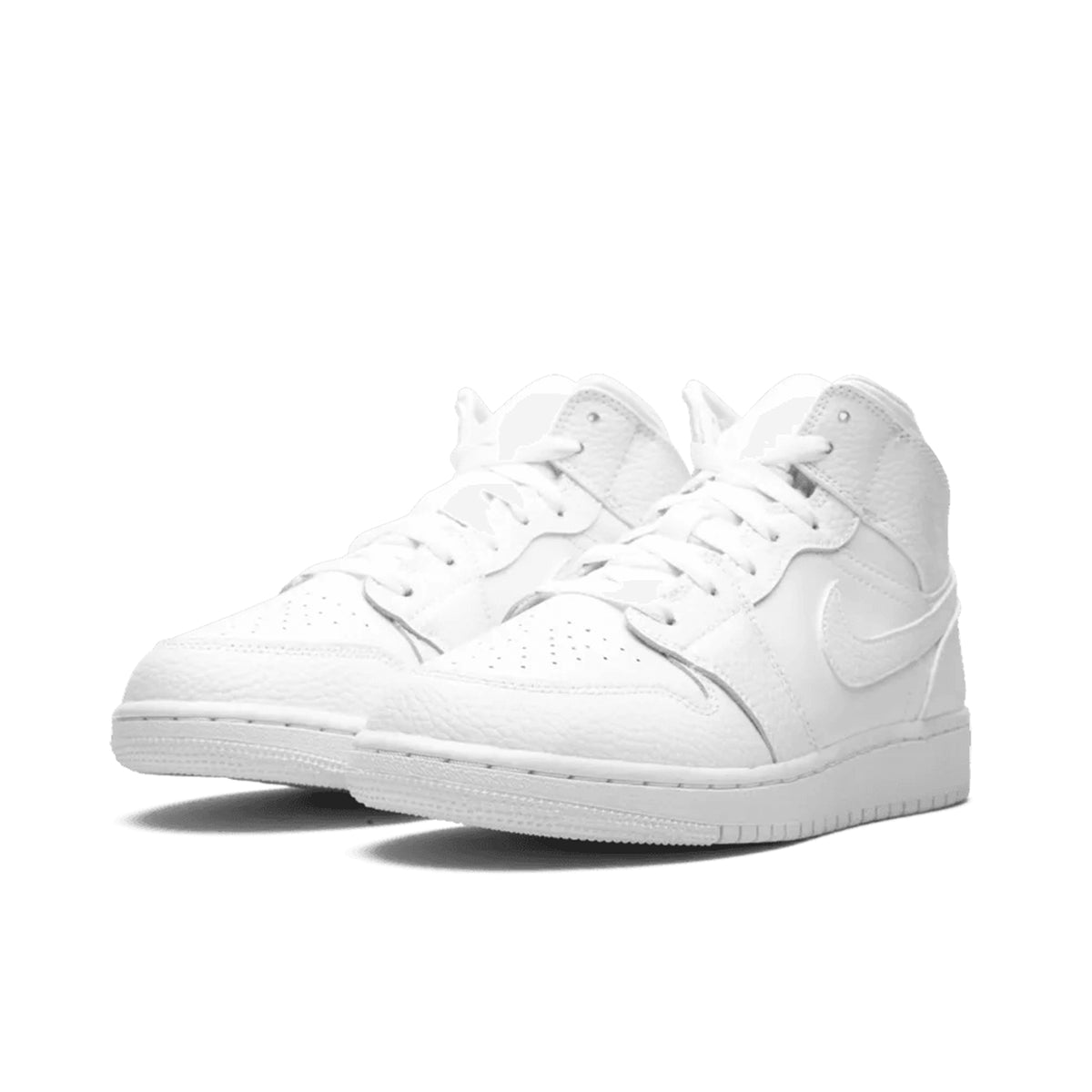 Air Jordan 1 Mid Dreifach Weiß (GS)