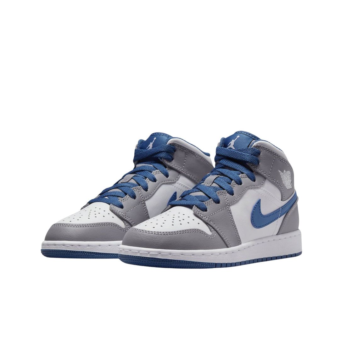 Air Jordan 1 Mid True Blue Cement (GS)