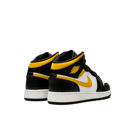 Air Jordan 1 Mid Weiß Pollen Schwarz (GS)