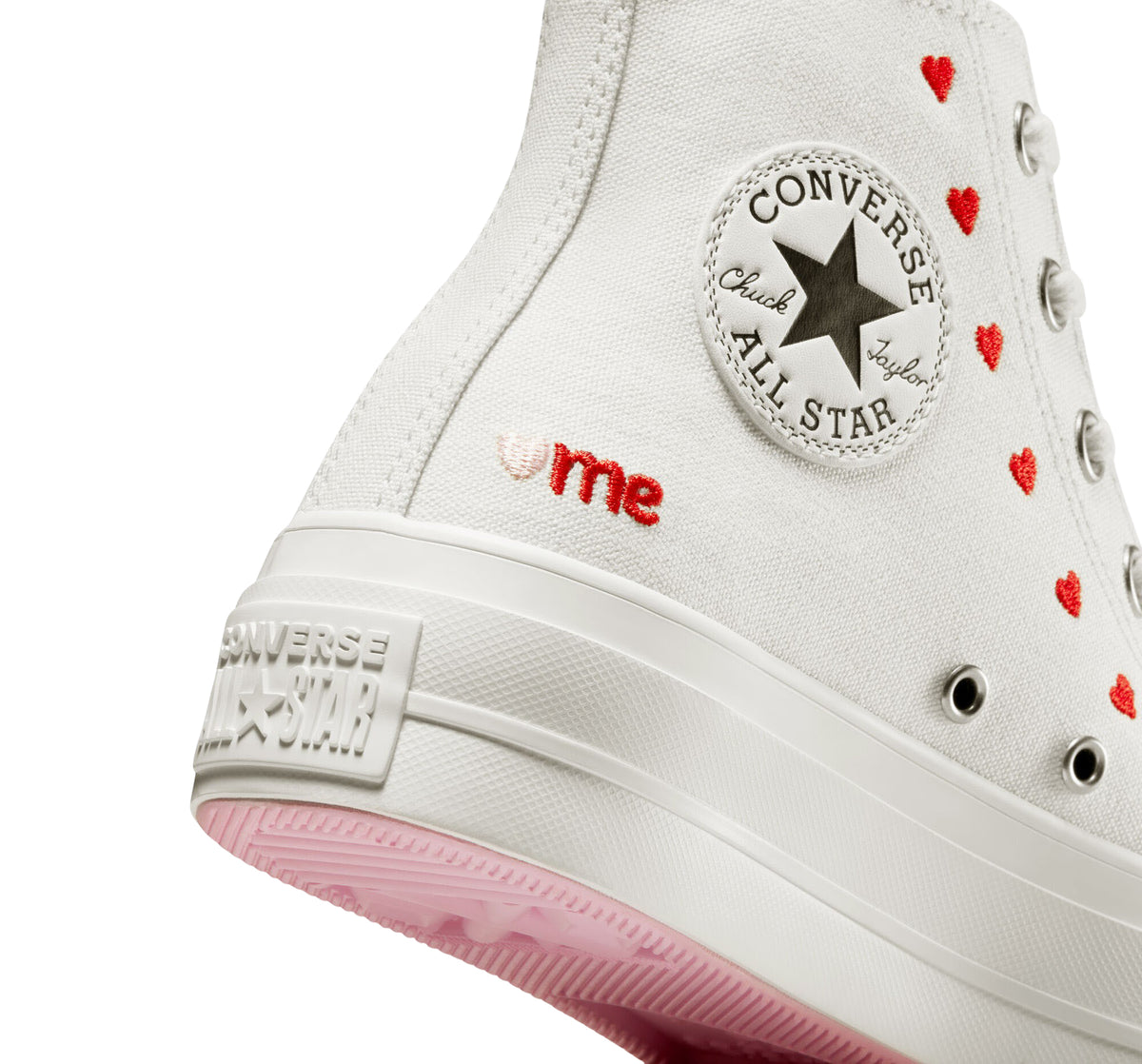 Converse Chuck 70 Weiß Rote Herzen (W)