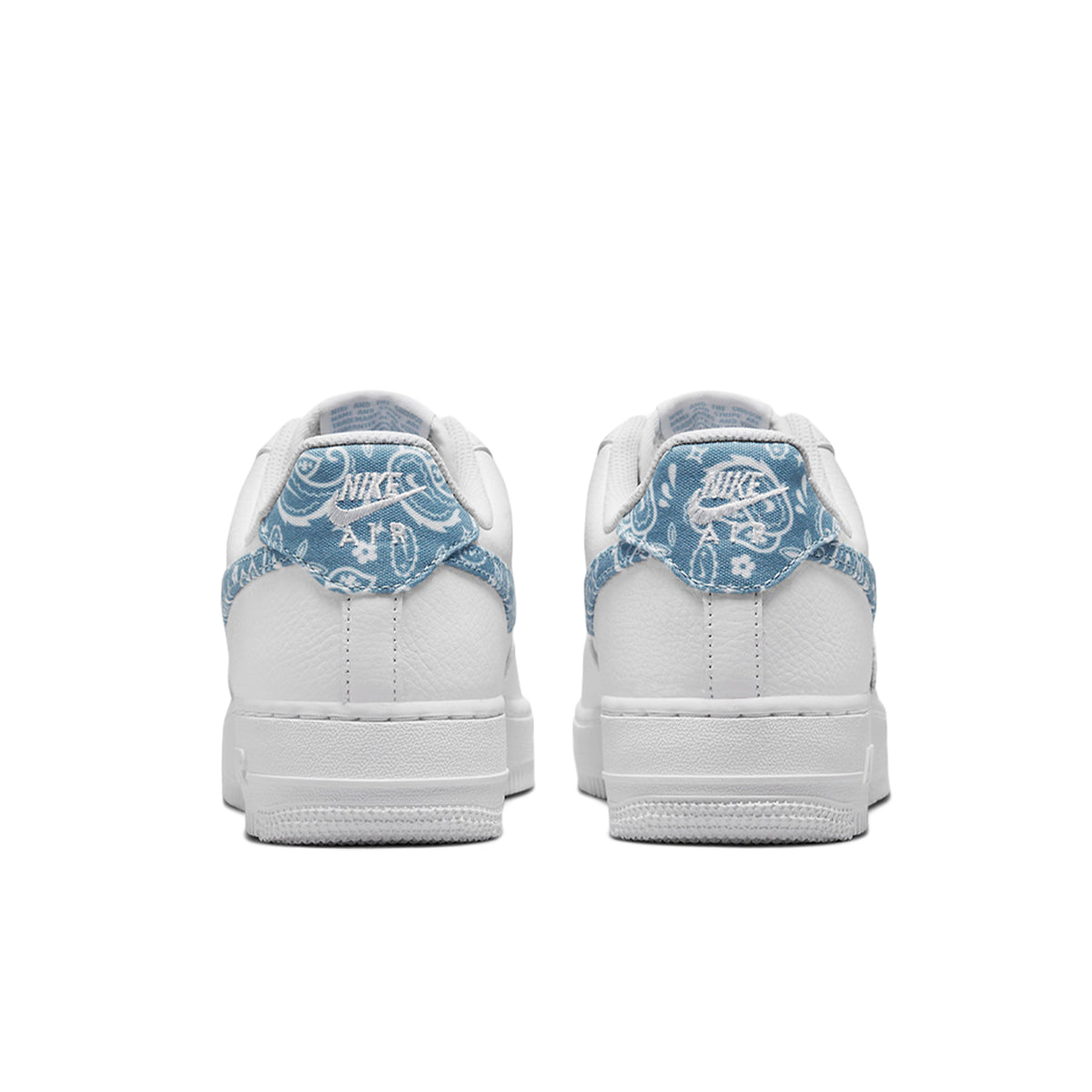 Nike Air Force 1 Low Essential Weiß Abgenutzt Blau Paisley